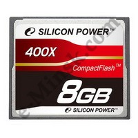 Флеш карта Compact Flash (CF) 8Gb, 8ГБ Silicon-Power 400x (SP008Gb, 8ГБCFC400V10), КНР