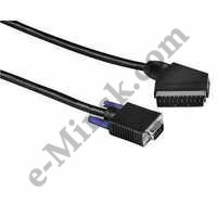 Кабель Hama H-43198 Scart (m) - VGA (15 контактный, m) 5.0 м черный, КНР