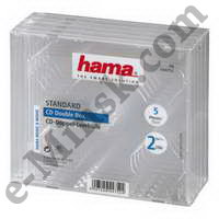 Коробка для CD/DVD на 2 диска Hama H-44752, 5шт, КНР