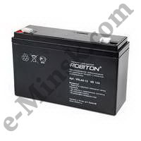 Аккумулятор для ИБП 6V/12Ah Robiton VRLA6-12, КНР