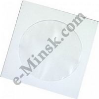 Конверт для CD бумажный (с окном), 100шт, КНР