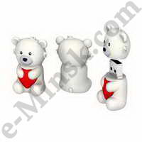 USB Flash (флешка) 16Gb Iconik RB-BEARW-16GB, Медведь белый, КНР