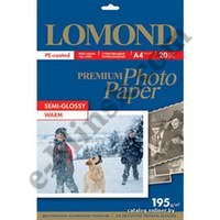 Фотобумага Lomond Premium (1101307) A4, 195 / полуглянец / 20л, КНР