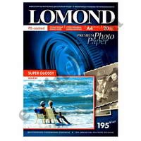 Фотобумага Lomond Premium (1101111) A4, 195 / суперглянец / 20л, КНР