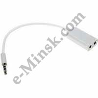 - miniJack3.5-M (4-, OMTP/CTIA) -> 2 x miniJack 3.5-F, 