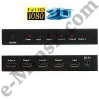  Orient HSP0104 HDMI Splitter (1in - 4out), 