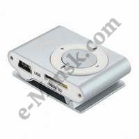 MP3  Perfeo Music Clip Titanium VI-M001 (MP3 Player, MicroSDHC, USB2.0,  Li-Ion), 