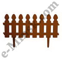 Забор "Штакетник" декоративный L=2м, H=21см (4шт по 50см и 8 ножек) терра Park R999143, КНР